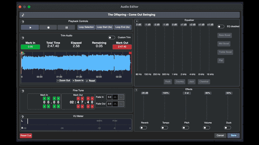 Waveform zoom